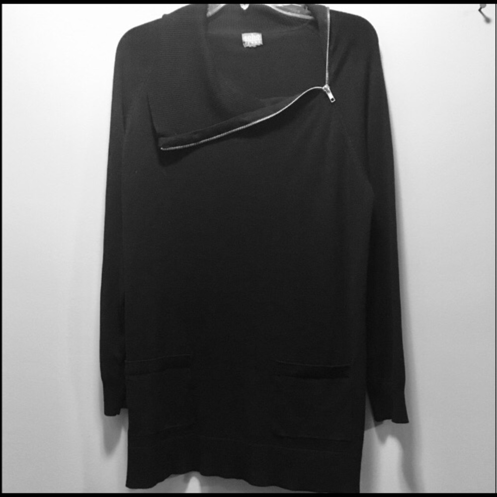 Two New York and Company Sweaters Black and Wine Size XL